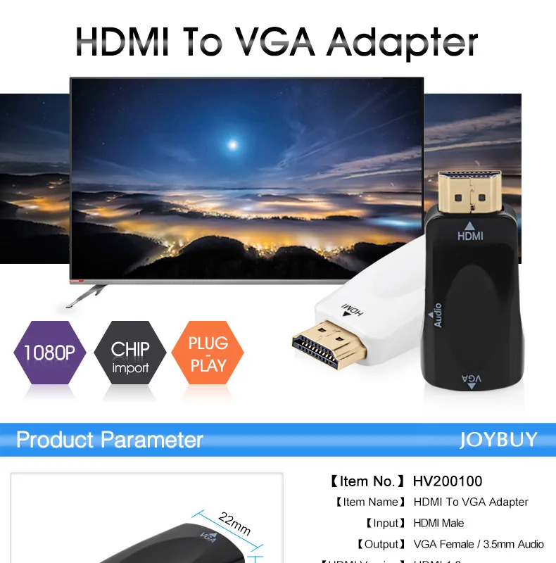 EASYIDEA Mini HDMI Male to VGA Female Adapter 11 EASYIDEA Mini HDMI Male to VGA Female Adapter 11