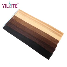 Илитэ в синьцзан 2"-22" Пряди человеческих волос для наращивания 2.5 г/шт., 20 штук Шелковистые Прямые невидимая Клейкие ленты в non-реми наращивание волос 9 Цвета