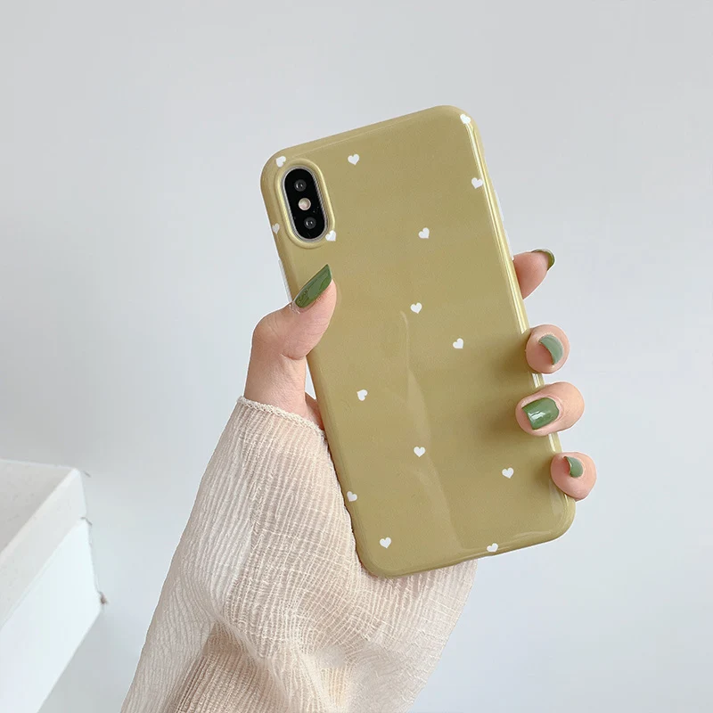 

Simple Love heart phone case for iphone XS Max XR XS case cartoon silicon tpu case for iphone 6 6s 7 8 plus flexible case