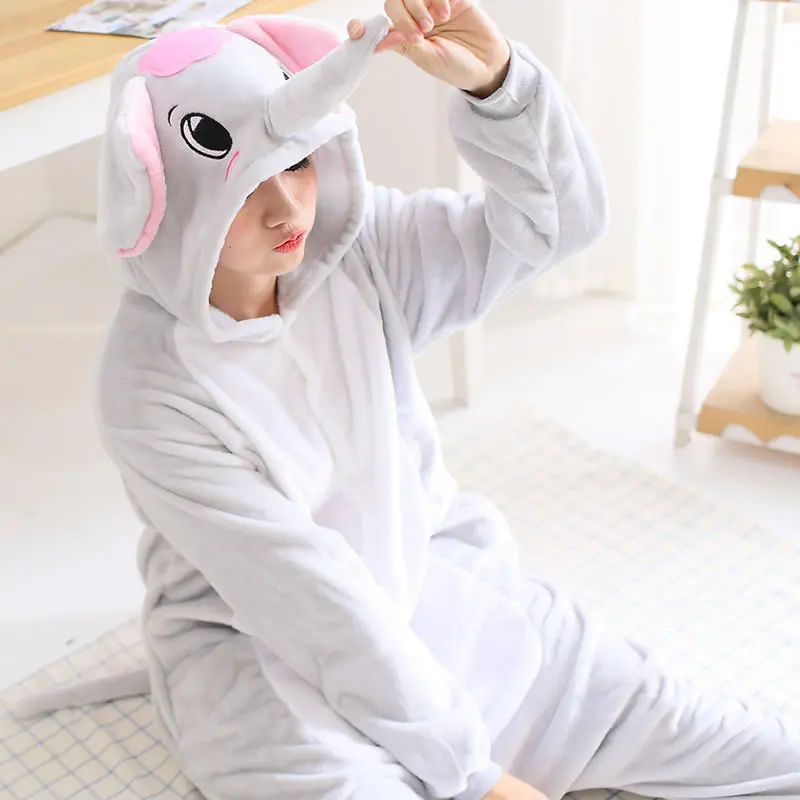 Kigurumi пижамы наборы для ухода за кожей взрослые пижамы с животными Для женщин мультфильм пижма в виде панды теплая фланелевая одежда для сна зимние женские комбинезон с капюшоном