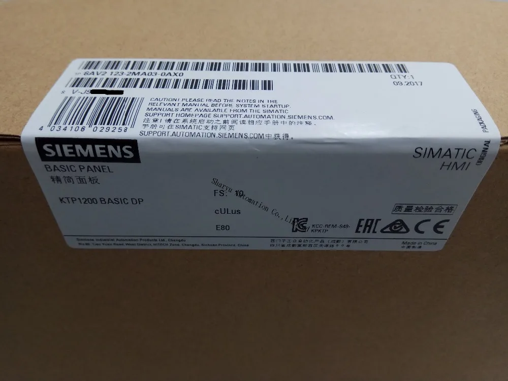 

SIMATIC HMI 6AV2123-2MA03-0AX0, KTP1200 Basic DP Panel, Key/touch operation, 12" TFT display, 65536 colors, PROFIBUS interface