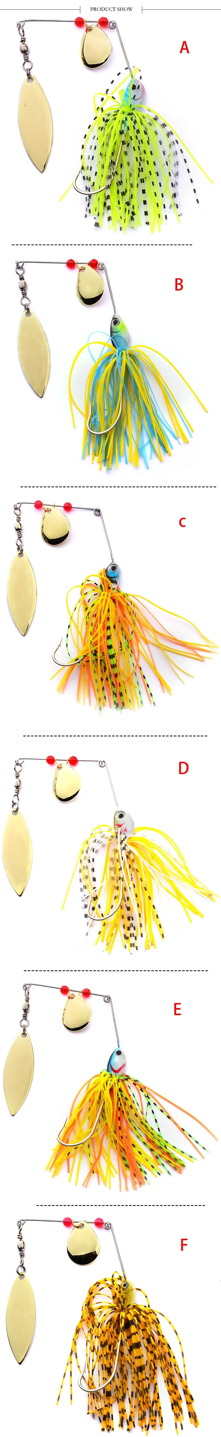 JACKFISH Спиннербейт 18 г buzzbait Spirit Spinner Приманка рыболовная приманка рыболовная жесткая приманка лезвия крючки металлические ложки