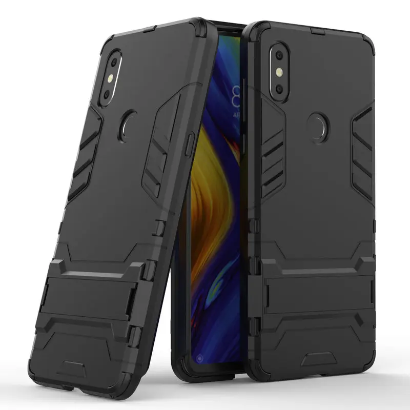 

Armor Shock Proof Case For Xiaomi Mi Mix 3 Mix3 3D Shield PC+Silicone Phone Case Cover For Xiaomi Mi Mix 3 Mix3 Case Fundas Capa