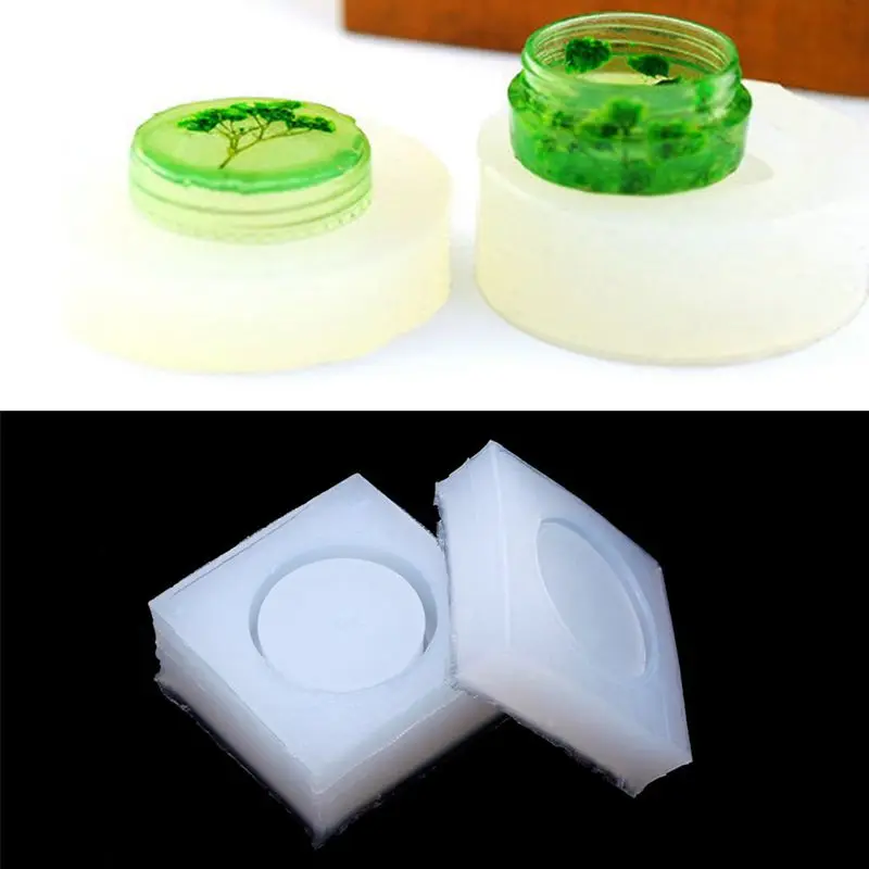 DIY круглая силиконовая коробка для хранения формы литья ювелирных