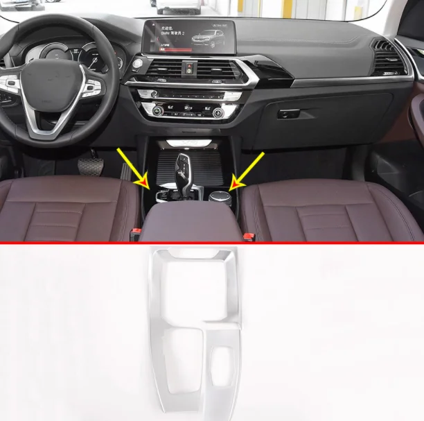 

For BMW X3 X4 G01 G02 2018-2019 ABS Chrome Car Center Console Gear Shift Decoration Panel Cover Trim Accessories Left Hand Drive