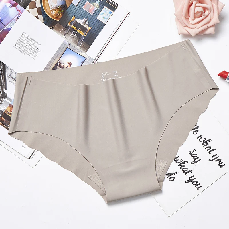 Fashion Panties For Women Seamless Briefs Ultra-thin Underwear Sexy G String Panty Mid Waist Female Underpants Intimates 3pcs #F