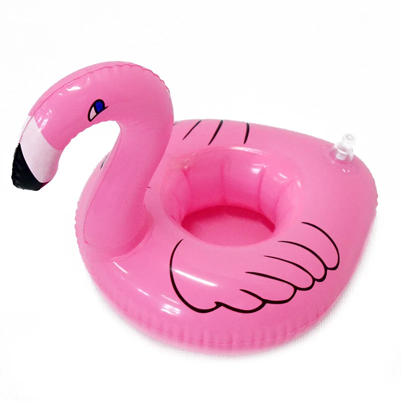 

1PC Mini Cute Fun Toys Air Mattresses for Cup Flamingo Floating Inflatable Drink Float Cup Holder Swimming Pool Party Kids Toys