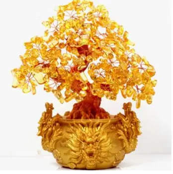 

natural Crystal lucky tree, bring in wealth and treasure fortune tree JX1706