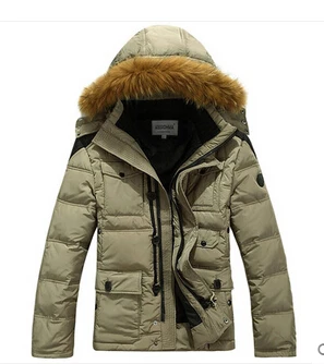 

2015 winter new hot high quality men's 90% thicker Nagymaros collar white duck down jacket XL fashion casual free shipping