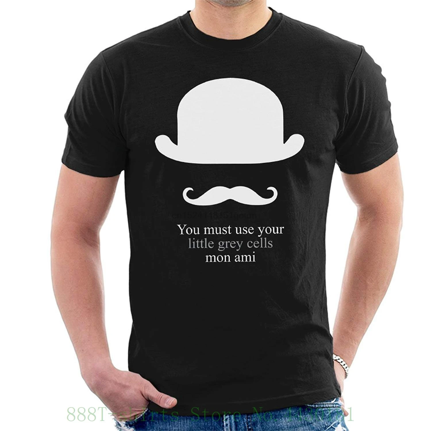 

You Must Use Your Little Grey Cells Mon Ami Poirot Men's T Shirt Men Cotton T-shirt Printed T Shirt