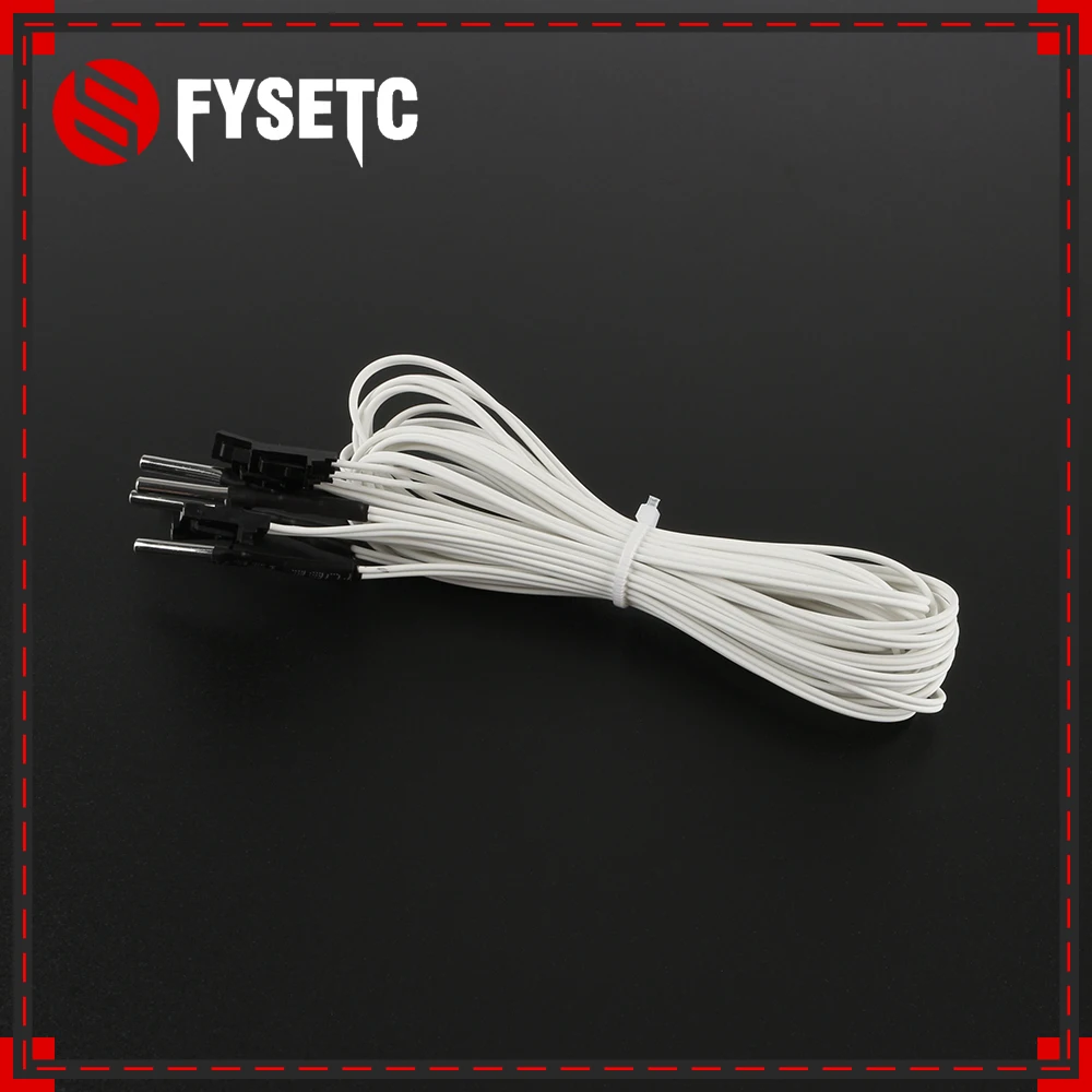 5 قطعة 3D طابعة أجزاء HT-NTC100K الثرمستور استشعار درجة الحرارة L 1 M ل 350 درجة ل Prusa i3 MK2S/ MK3/MK3S Hotend الطارد