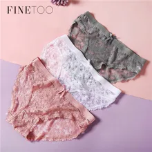 Сексуальные женские трусики с кружевами, трусы для женщин, модные цветочные трусики с бантом, нижнее белье для девочек, большой размер XL, штаны с низкой посадкой, женское белье