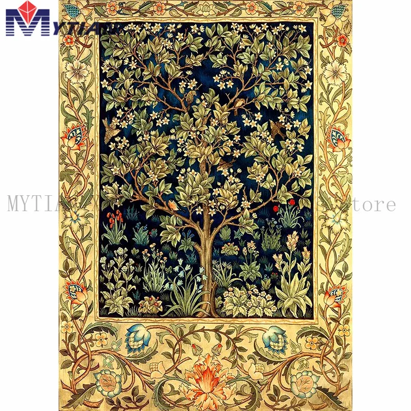S071927 Full-Square-Diamond-5D-DIY-Diamond-Painting-Money-Tree-Of-Happy-3D-Embroidery-Cross