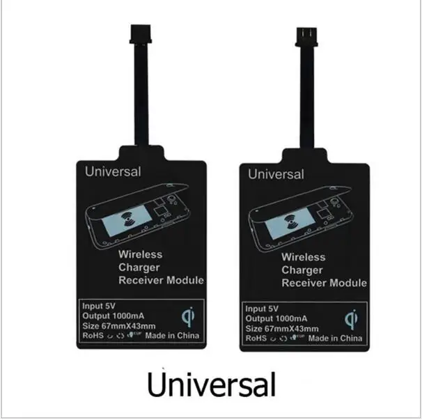 Универсальный Ци Беспроводной chargingcharger приемник для Samsung Xiaomi Huawei Android Micro USB