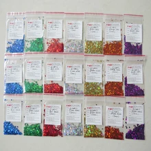 Луна Блеск порошок звезда блестит порошок сердце блеск пигмент, размер частиц: 3 мм, 1 лот = 200 г