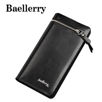 

Baellerry New PU Leather Wallets Fashion Men Long Wallets Big Capacity Zipper Purse Card Holder Pocket Business Wallets NDB5720