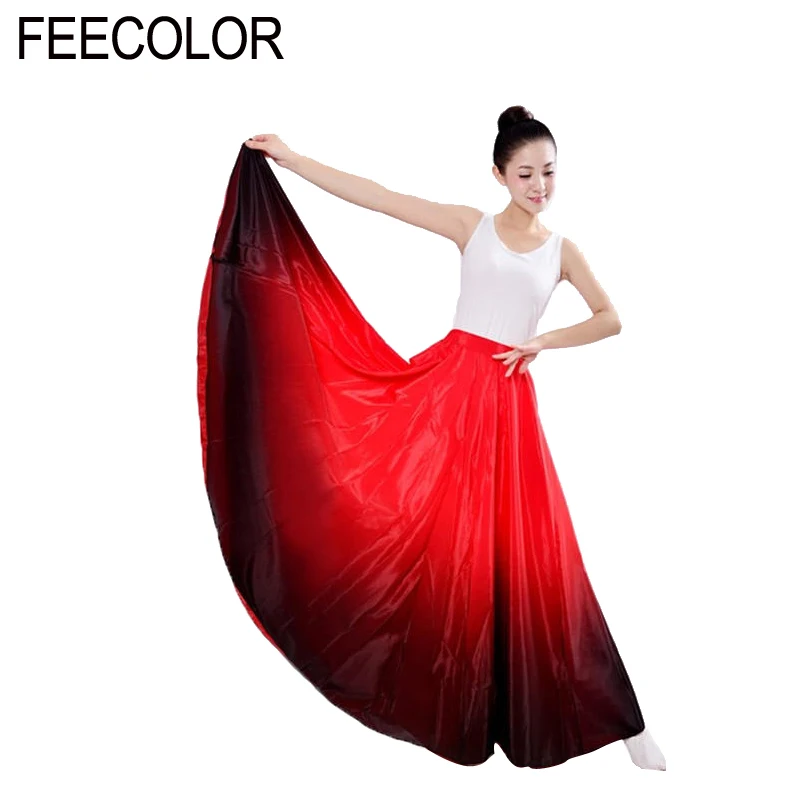 

PureLover Flamenco Dance Skirt spanish Dancing performance Costume for women vestido flamenco 360 Degree TF001