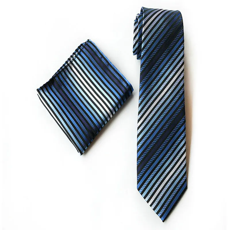 

Elegant Men Jacquard Striped Wedding Party Holidays Christmas Gift Arrow Neck Tie Pocket Square Set Handkerchief Necktie Cravat