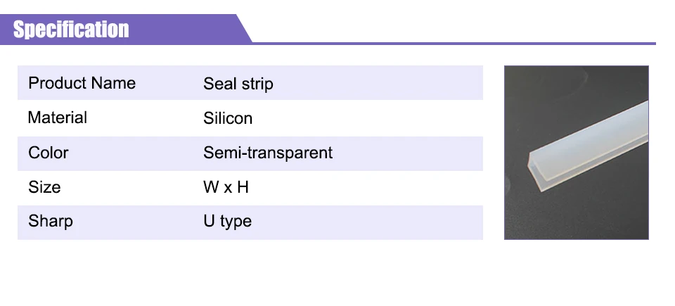 1 м уплотнительная лента белого кремния U Тип уплотнительная полоса высокая температура защита стола стекло край уплотнительные полосы