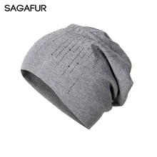 Элегантные женские шапки, стразы, шерсть, новинка, модная зимняя вязаная шапка, женские одноцветные шапочки Skullies Beanies для женщин