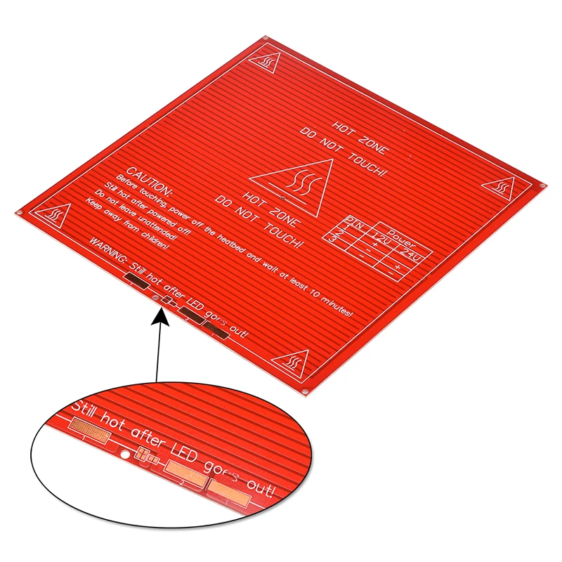 Новинка! RepRap 3D-принтеры pcb Heatbed MK2B с подогревом со светодиодной резистор и кабель плита Mendel MK2A MK1