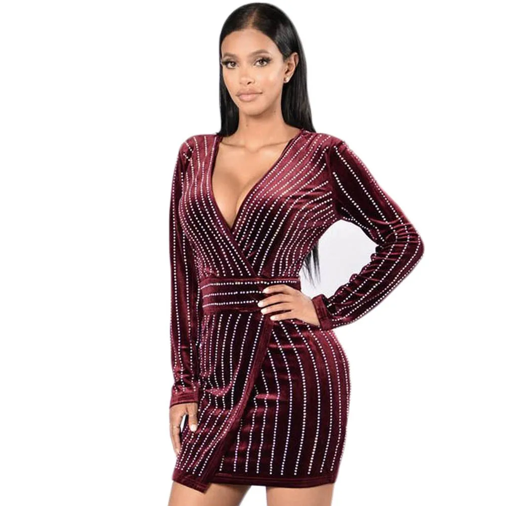 Rhinestone bodycon dress