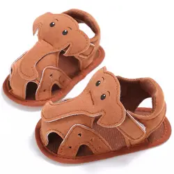 Симпатичные для маленьких мальчиков Обувь Впервые Уокер PU Обувь новорожденных Мягкие младенцев слон Стиль Обувь для младенцев Спортивная