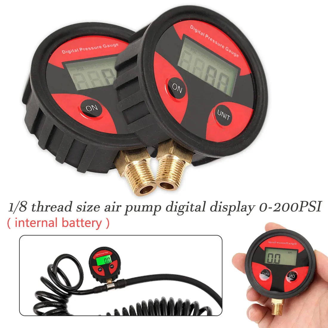 

Digital display tire pressure gauge 0-200PSI Inflatable pump digital display Truck Tire pressure Gauge Tire Air Pressure