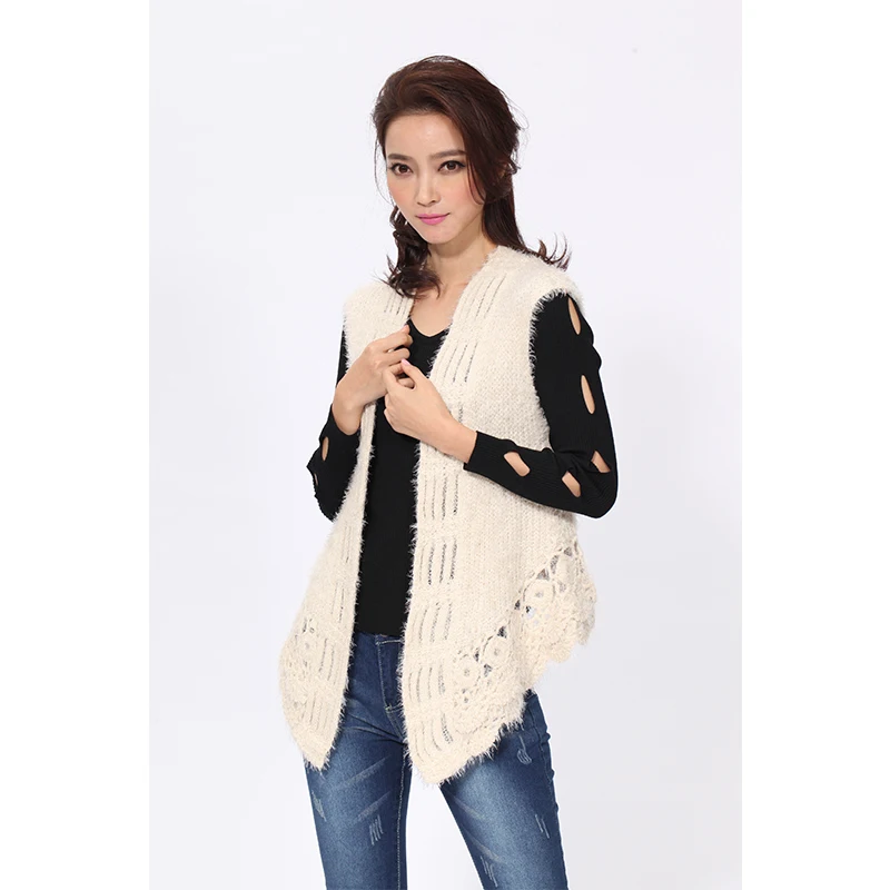 Knitted Vest Women's Sleeveless Vests Casual Style Open