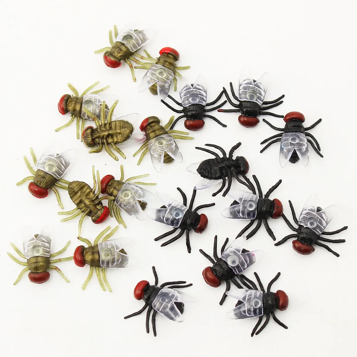 10 Pcs House Fly Trick Plastic Insect Bugs Kids Toy Halloween Party Bag