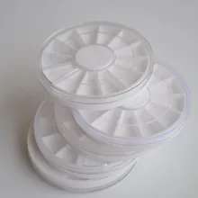 HOT 10x Empty Case Wheels Beads Storage Rhinestone Nail Art Fimo gt Slices Container DIY Material Case 10pcs