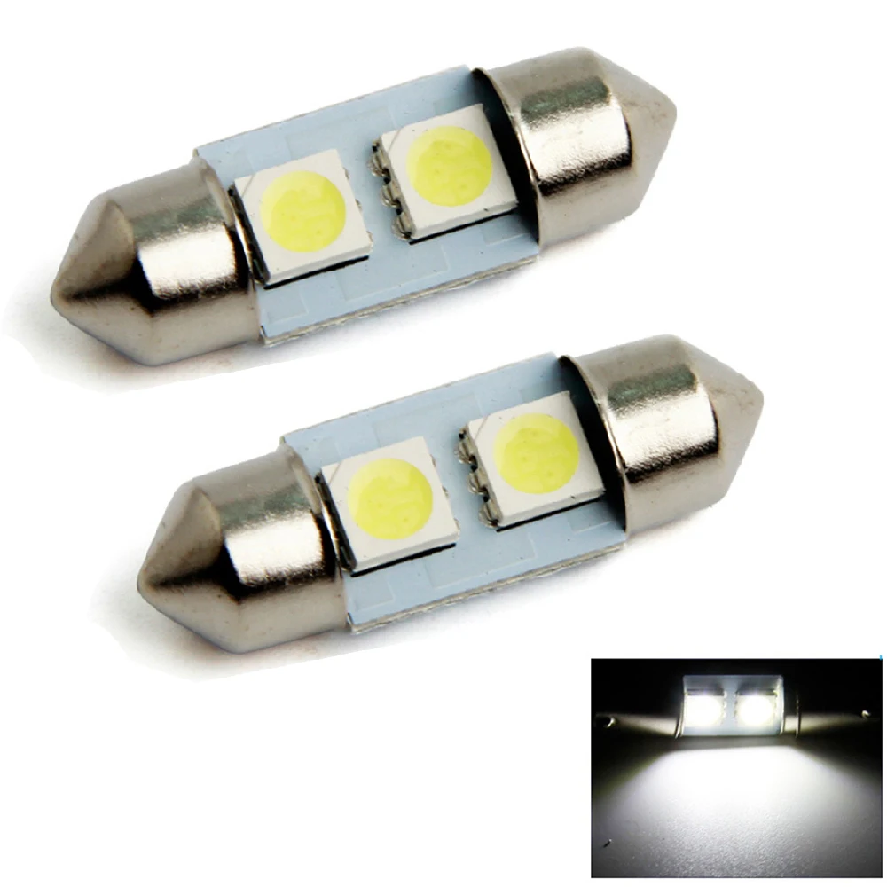 

YSY 300pcs/lot C5W 5050 2-LED 31mm/36mm/39mm/41mm Festoon Dome LED Light Bulbs Reading lights 2SMD Light License Plate Light