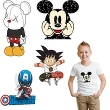 Нашивка с изображением Микки и капитана для одежды; теплопередача для мальчиков; одежда с железом; нашивки с героями мультфильмов; термонаклейки; футболки; аксессуары для творчества