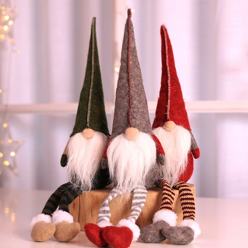 Новогоднее украшение длинные ноги Рудольф кукла рождественский Детский подарок Hotel Mall Декор окна