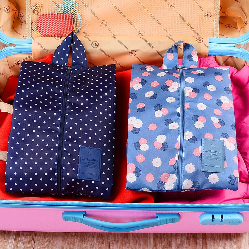 المحمولة للماء شنطة حمل الحذاء أثناء السفر النايلون حقيبة التخزين الحقيبة مريحة تخزين منظم الأحذية فرز سستة حمل 6 أنماط