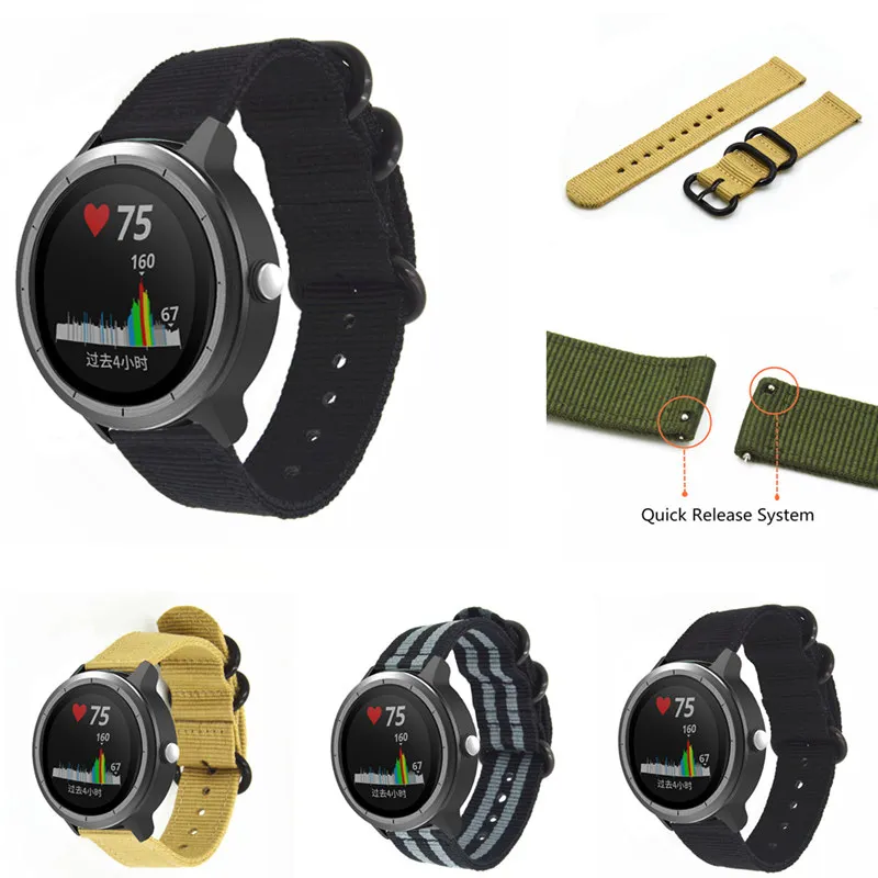 

Woven Nylon Strap For Garmin Vivoactive3 Replacement Quick Release Easy Fit Band for Garmin Vivoactive3 Watch Band Bracelet belt