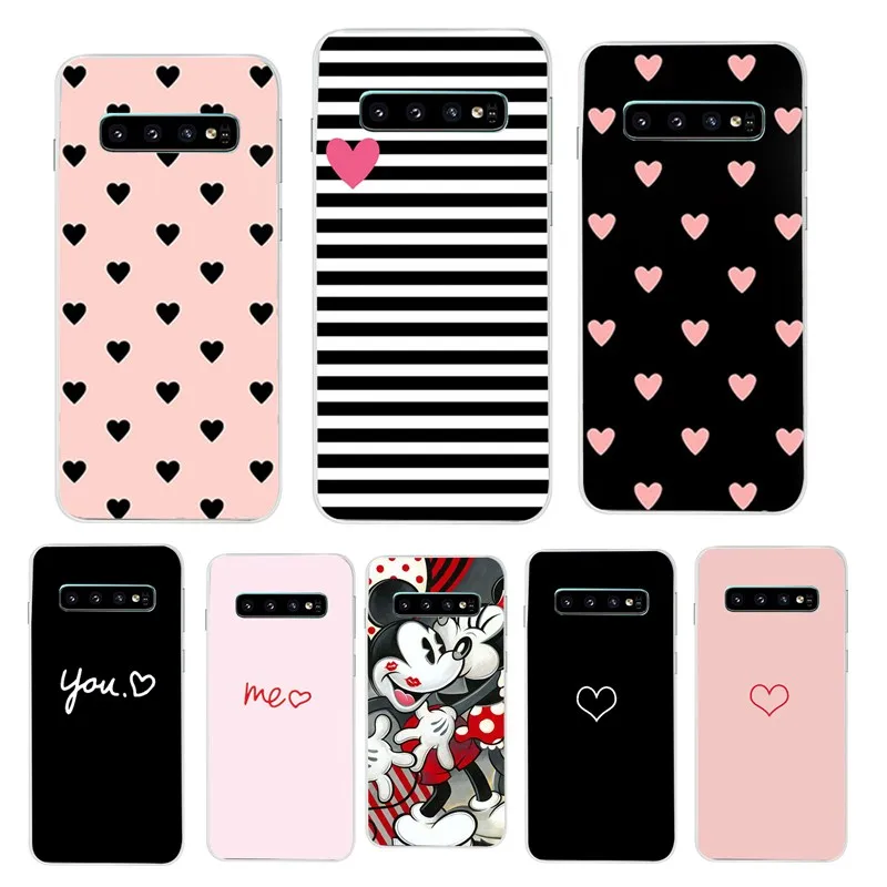 

Love Heart For Samsung S10 Case Silicone TPU Soft Case for Samsung Galaxy S10 Plus Lite Phone Back Cover For Funda Galaxy S10e e