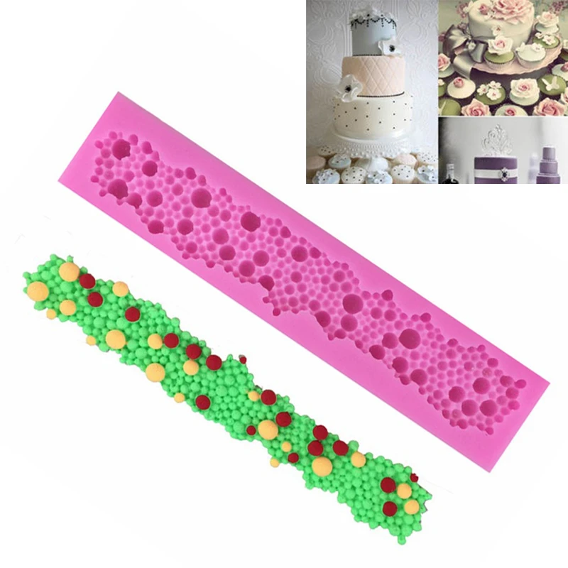 Pearls Beads Silicone Mould Fondant Cake Tools Cupcake Mold Border Sugar Paste DIY Cake Mold