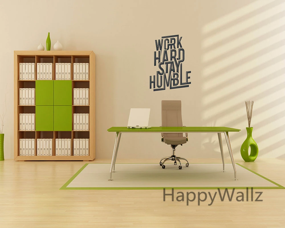 Work Hard Stay Humble Motivational Quotes Wall Sticker Diy Work Hard Stay Humble Motivational Quotes Wall Sticker Diy Decorative Inspirational Office Quote Custom Colors Decal Q175 In Stickers From Home