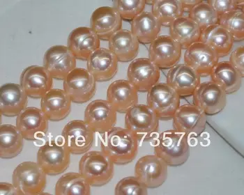 

xiuli 000168 Natural pink 10strs A++ 9-10mm luster near round freshwater pearl