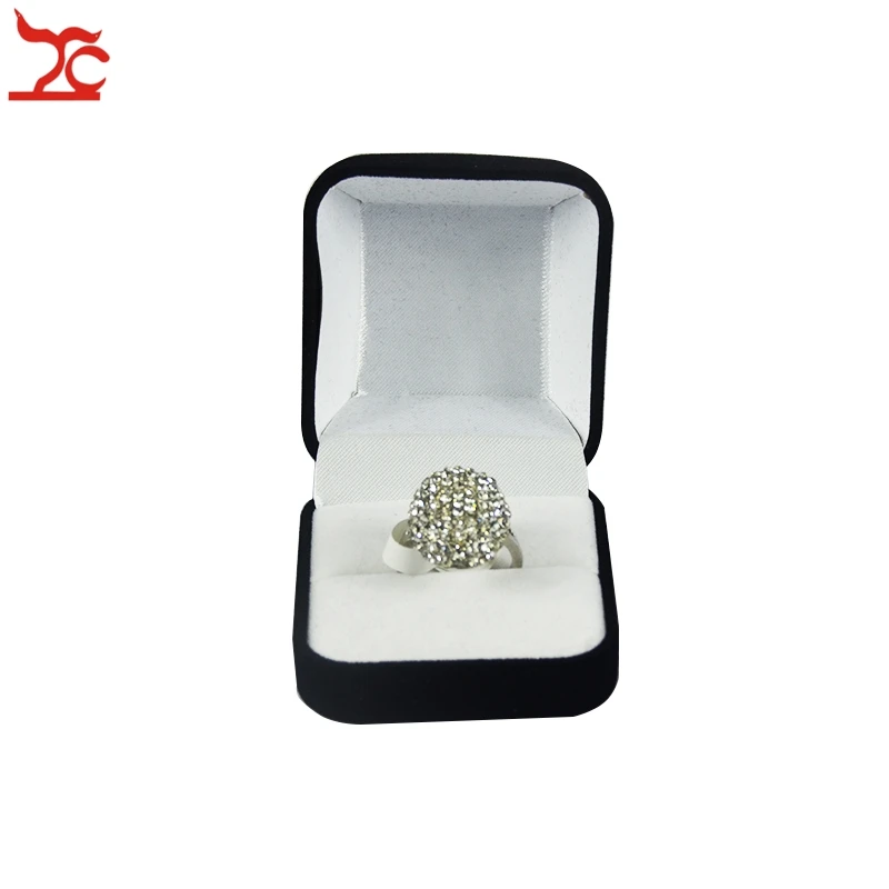 Hot Sale Blue Red Black Blocked Jewelry Package Box 4 Color Available Ring Stud Earrings Jewelry Organizer Storage Gift Box