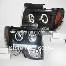 Для коаксиального кабеля F F-150 Raptor 08-12 головного света светодиодный Ангельские глазки черный Цвет V4