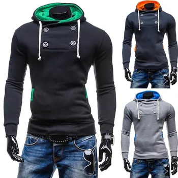 

Nice New Autumn Winter Men Fashion Hoodies Sweatshirts Slim Fit Hooded Streetwear Casual Solid Thick Hoodie Clothes For Men