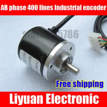 

Free shipping Industrial encoder / optical encoder / rotary encoder / AB phase 400 lines / incremental 400 pulses
