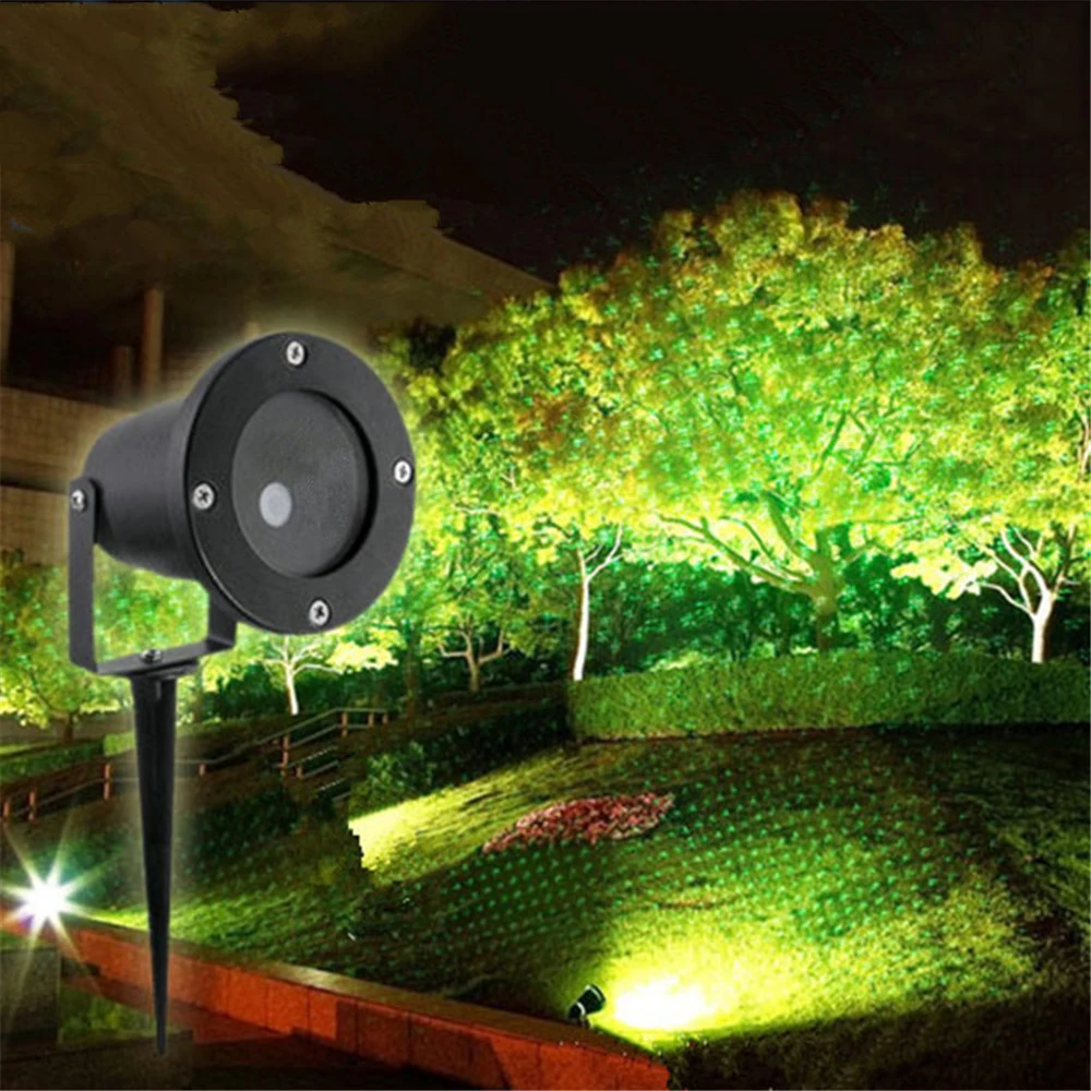  LED Laser projector light Red and Green Outdoor Moving Star led lawn light Landscape Shower Lamp Garden Xmas Lighting 