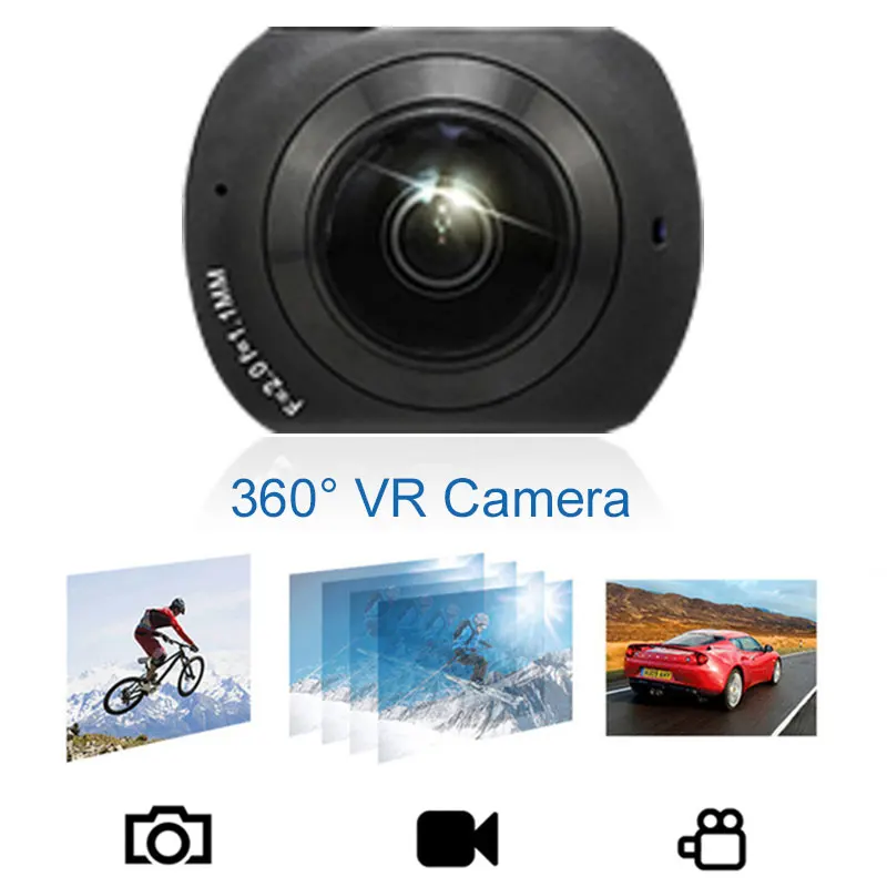 

Brand New HD Mini Panorama Camera 360 Degree Camera 16 Megapixels Wifi 2448*2448 Waterproof Sport Driving VR Camera