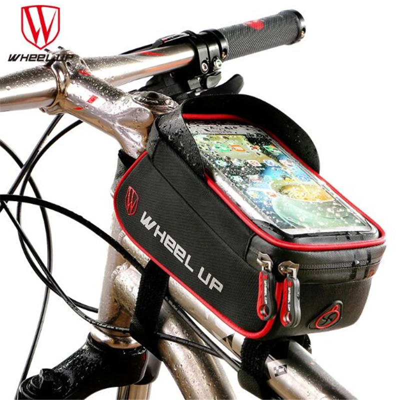 

WHEEL UP Rainproof Bicycle Front Tube Frame Bag MTB Bike Touchscreen Phone Bags Waterproof GPS Pouch Cycling Accessories 2016