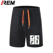 REM летние модные стильные короткие штаны для гандбола, мужские топы, хлопковые короткие трусы, мужские принтованные scanties breechcloth