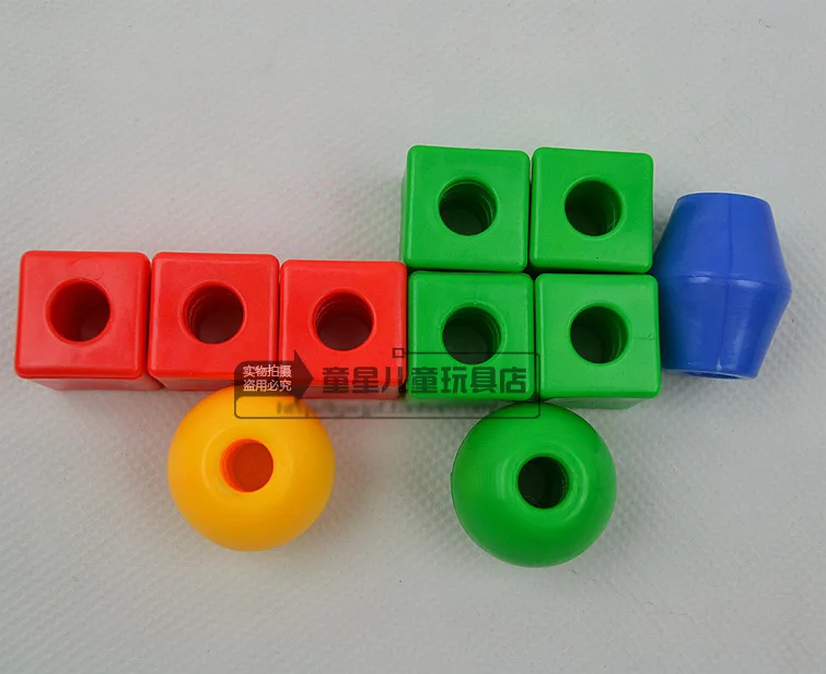 350 г геометрические блоки из бисера для детей раннего возраста Threading Rope от 3 до 7