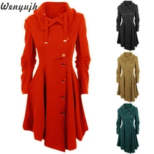 Wenyujh размера плюс 5XL Женское шерстяное пальто Зимние куртки Женское тонкое шерстяное пальто кардиган Готический женский элегантный жакет